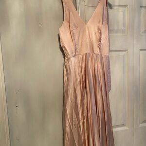 Lulu's Blush Pink Satin Dress